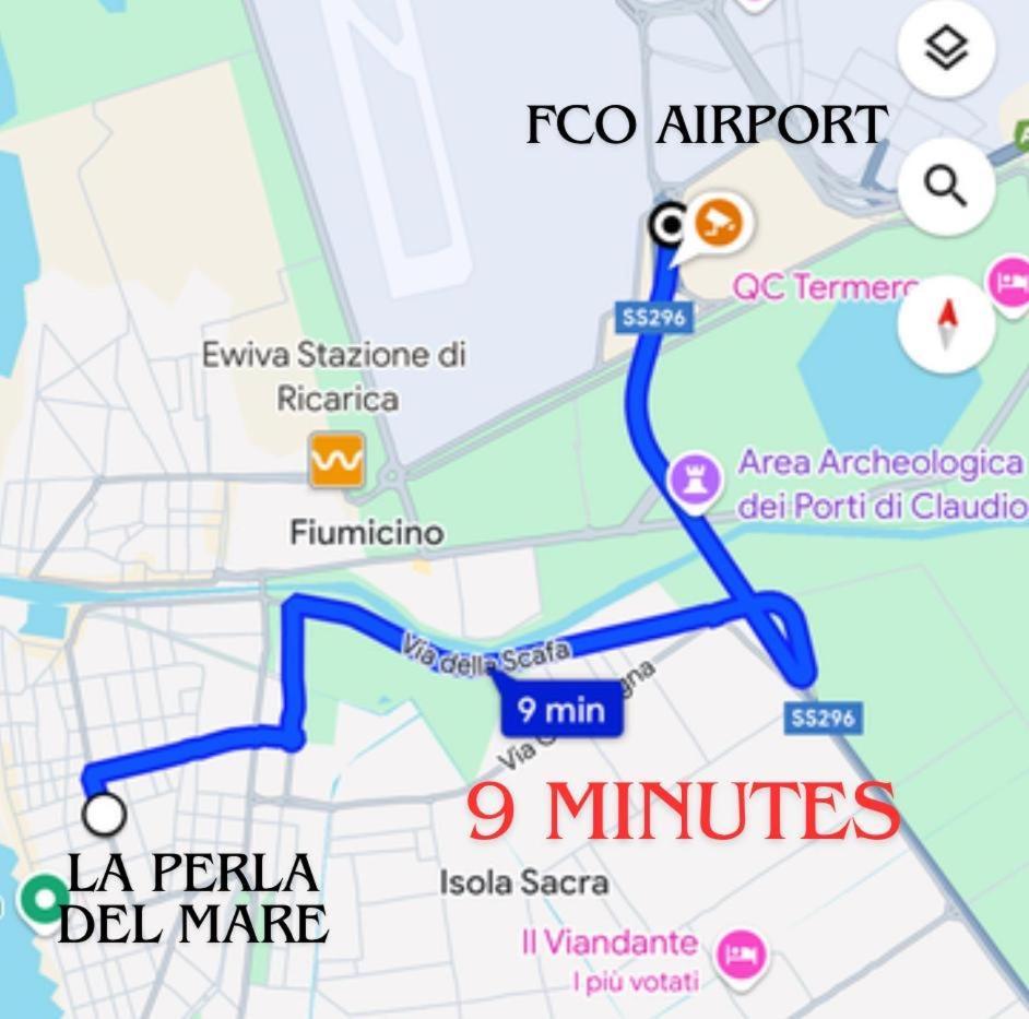 フィウミチーノLa Perla Del Mare - 9 Minutes From Fco Airport - Free Wifi E Netflixアパートメント エクステリア 写真